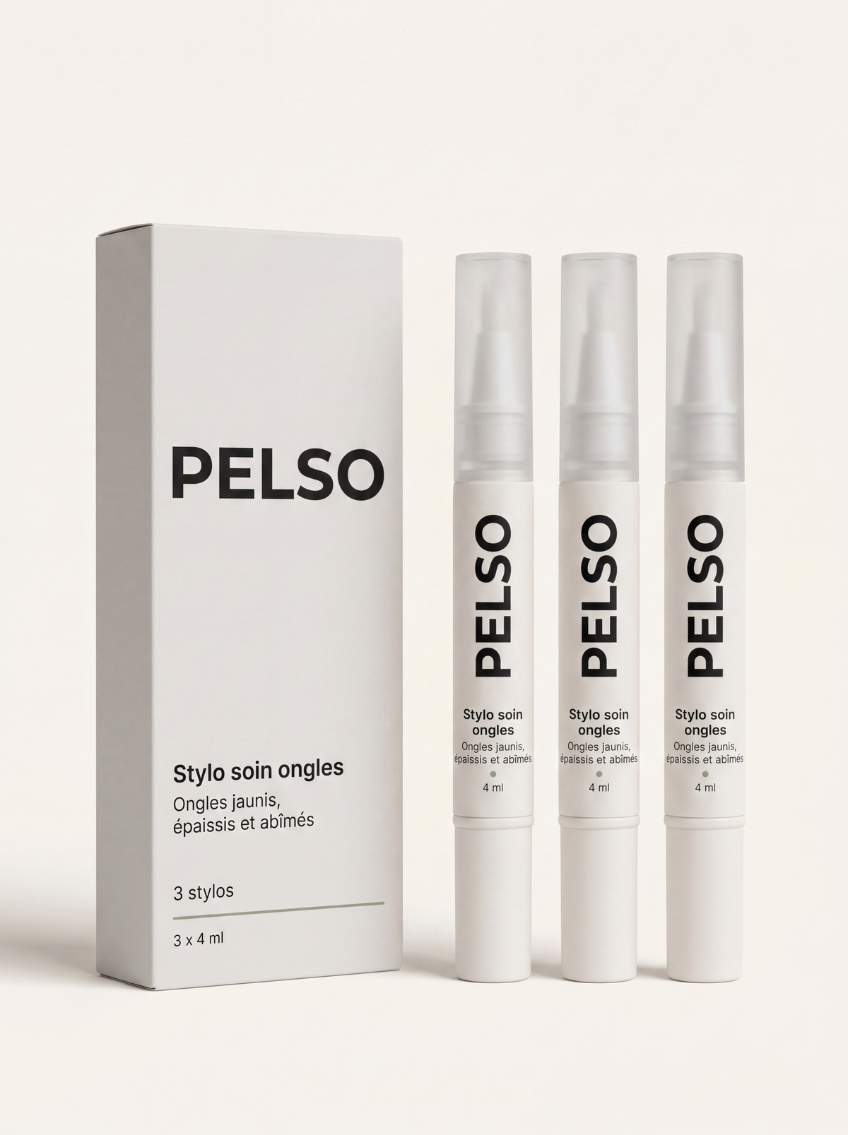 PELSO — Cure Complète 3 Stylos Soin Ongles Réparateur